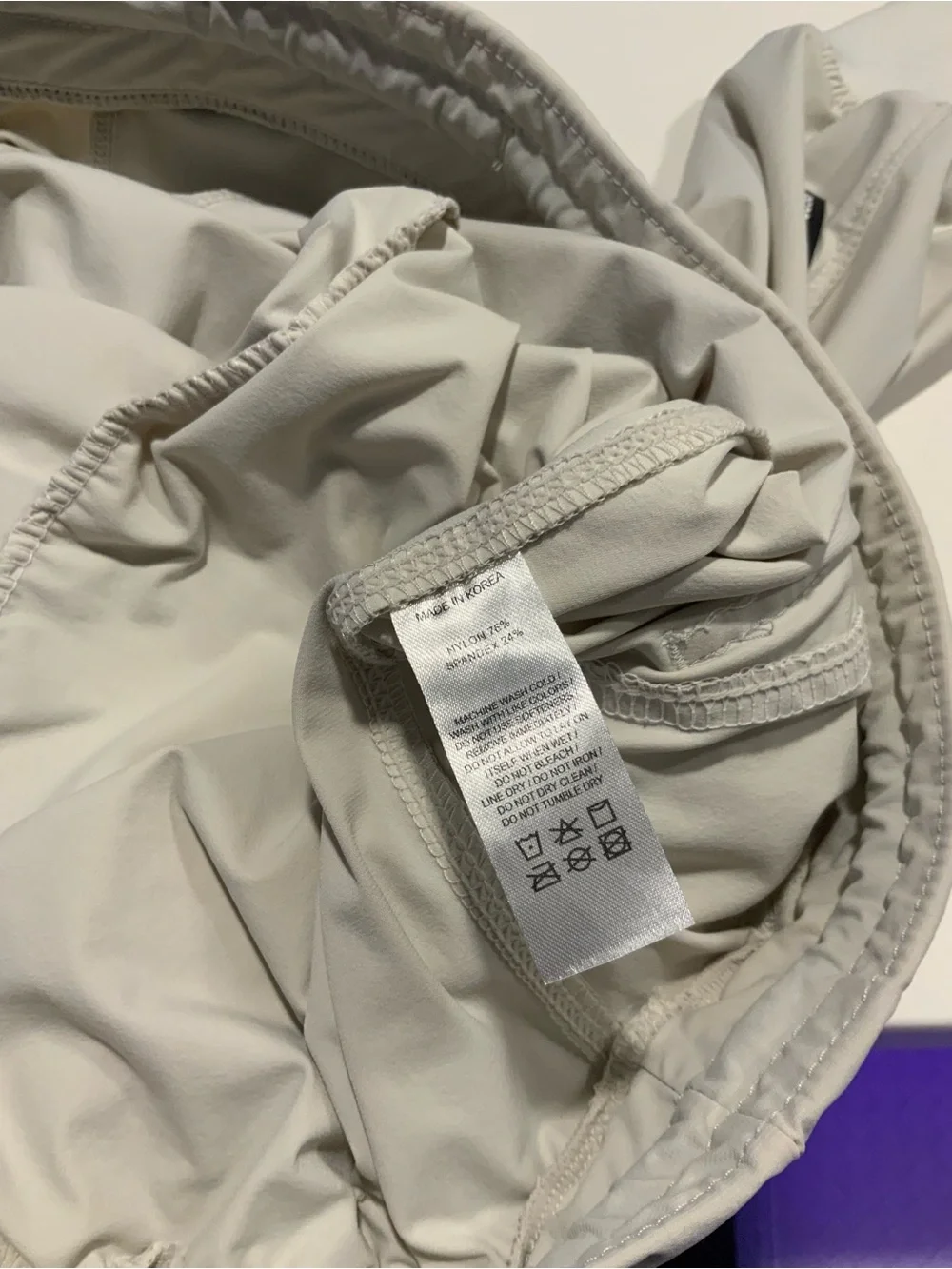 ASRV Cream Cargo Joggers with Black Accents